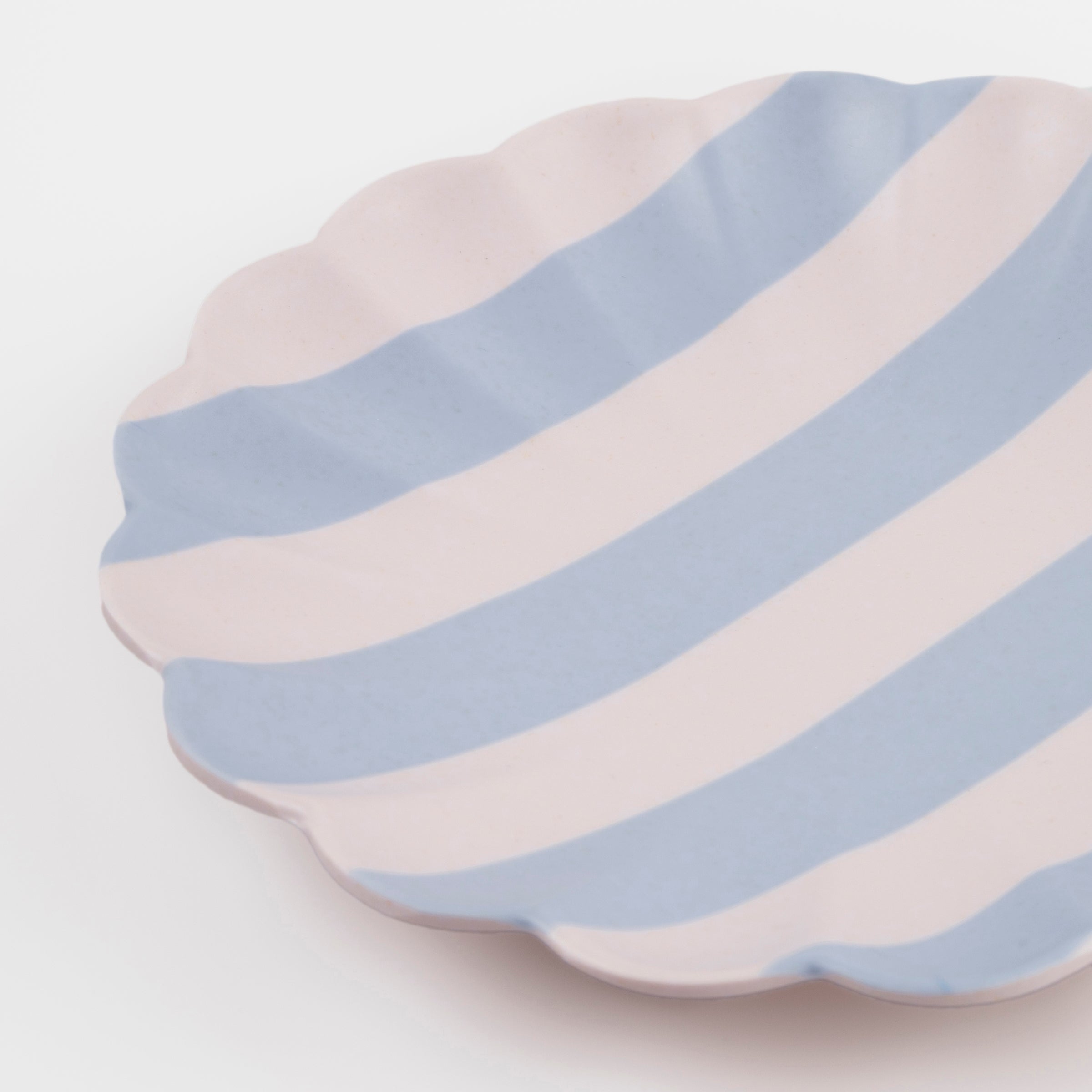Stripy Reusable Bamboo Small Plates, Set of 6